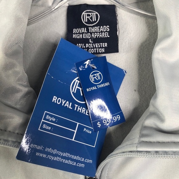 Royal Threads Zip up Athletic Jacket w/ Fleece NWT - Picture 8 of 15